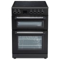 EQRANGE60CDK electriQ 60cm Double Oven Cooker with Ceramic Hob - Black