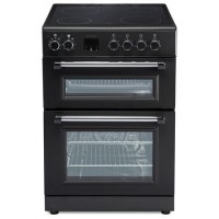 Refurbished electriQ EQRANGE60CDK 60cm Double Oven Electric Cooker Black Refurbished electriQ EQRANGE60CDK 60cm Double Oven Electric Cooker Black