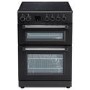 Refurbished electriQ EQRANGE60CDK 60cm Double Oven Electric Cooker Black