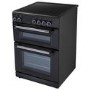 Refurbished electriQ EQRANGE60CDK 60cm Double Oven Electric Cooker Black