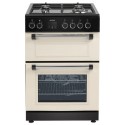 EQRANGE60DFDC electriQ 60cm Double Oven Dual Fuel Cooker - Cream