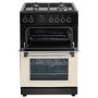 electriQ 60cm Double Oven Dual Fuel Cooker - Cream