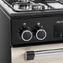 electriQ 60cm Double Oven Dual Fuel Cooker - Cream