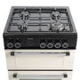 electriQ 60cm Double Oven Dual Fuel Cooker - Cream