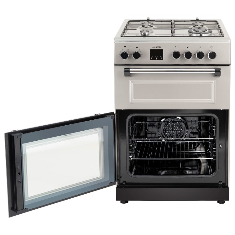 Refurbished 60cm Double Oven Dual Fuel Cooker - Silver