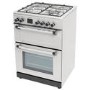 electriQ 60cm Double Oven Dual Fuel Cooker - Silver