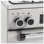 electriQ 60cm Double Oven Dual Fuel Cooker - Silver