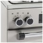 electriQ 60cm Double Oven Dual Fuel Cooker - Silver