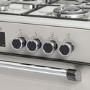 Refurbished 60cm Double Oven Dual Fuel Cooker - Silver
