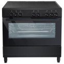 EQRANGE90ECSCK electriQ 90cm Single Cavity Range Cooker with Ceramic Hob - Black