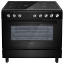 EQRANGE90SINDK electriQ 90cm Single Cavity Induction Range Cooker - Black