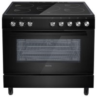 Refurbished electriQ EQRANGE90SINDK 90cm Single Cavity Induction Range Cooker Black