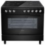 Refurbished electriQ EQRANGE90SINDK 90cm Single Cavity Induction Range Cooker Black