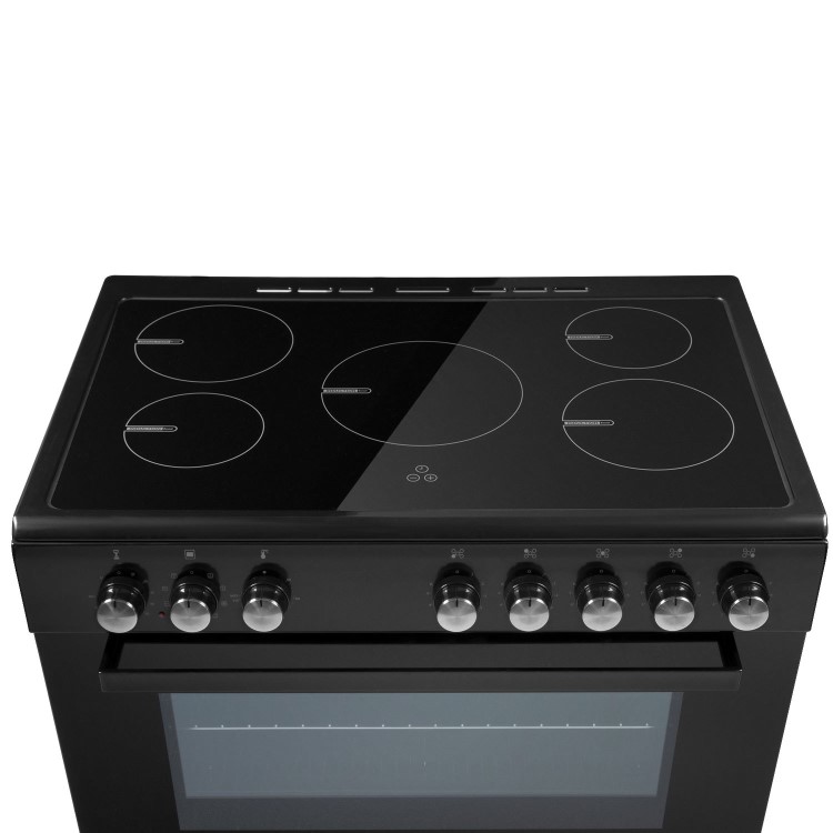 Refurbished electriQ EQRANGE90SINDK 90cm Single Cavity Induction Range Cooker Black
