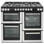 electriQ 100cm Dual Fuel Range Cooker - Stainless Steel