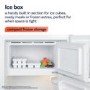 electriQ Retro 194 Litre Freestanding Fridge with Ice Box - Cream