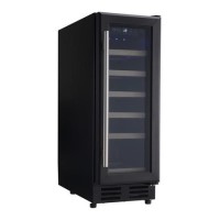 Refurbished electriQ 30cm Wide 18 Bottle Wine Cooler - Black