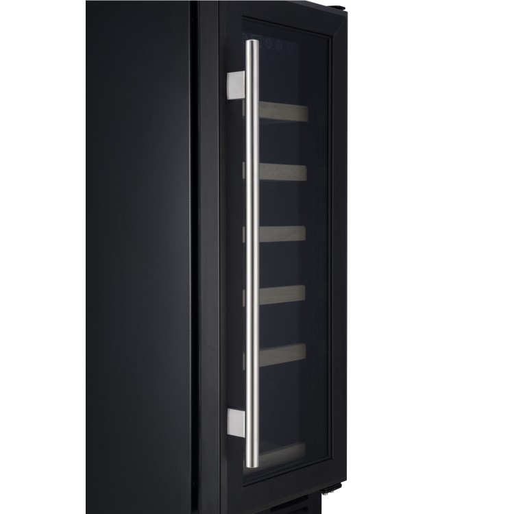 Refurbished electriQ 30cm Wide 18 Bottle Wine Cooler - Black