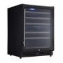 electriQ 60cm Wide 51 Bottle Dual Zone Wine Cooler - Black