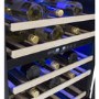 electriQ 60cm Wide 51 Bottle Dual Zone Wine Cooler - Black