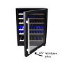 electriQ 60cm Wide 51 Bottle Dual Zone Wine Cooler - Black