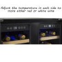 GRADE A3 - electriQ 60cm  36 Bottle Wine Cooler  Dual Temperature Dual Zone Double Door - Stainless Steel