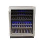 Refurbished electriQ EQWINE60SFDZ 60cm 51 Bottle Wine Cooler Full Range Dual Zone - Stainless Steel
