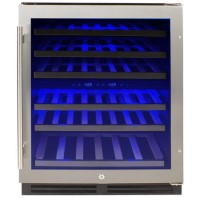 electriQ 51 Bottle Wine Full Range Dual Zone Wine Cooler - Stainless Steel