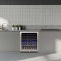 electriQ 51 Bottle Wine Full Range Dual Zone Wine Cooler - Stainless Steel