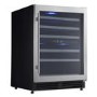 electriQ 51 Bottle Wine Full Range Dual Zone Wine Cooler - Stainless Steel