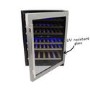 electriQ 51 Bottle Wine Full Range Dual Zone Wine Cooler - Stainless Steel