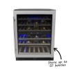 electriQ 51 Bottle Wine Full Range Dual Zone Wine Cooler - Stainless Steel