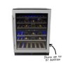 electriQ 51 Bottle Wine Full Range Dual Zone Wine Cooler - Stainless Steel
