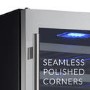 electriQ 51 Bottle Wine Full Range Dual Zone Wine Cooler - Stainless Steel