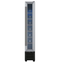 electriQ 7 Bottle Capacity Single Zone Freestanding Wine Cooler - Stainless Steel
