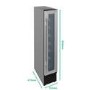 electriQ 7 Bottle Capacity Single Zone Freestanding Wine Cooler - Stainless Steel