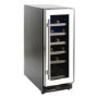 GRADE A2 - electriQ 18 Bottle Freestanding Under Counter Wine Cooler Single Zone 30cm Wide 82cm Tall - White