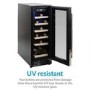 Refurbished electriQ EQWINECH30 Freestanding 18 Bottle Single Zone Under Counter Wine Cooler Black