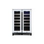 electriQ 36 Bottle Freestanding Under Counter Wine Cooler Full Dual Zone 60cm Wide 82cm Tall - White