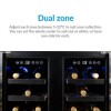 electriQ 36 Bottle Capacity Full Range Dual Zone Under Counter Wine Cooler - Black