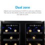 GRADE A2 - electriQ 36 Bottle Freestanding Under Counter Wine Cooler Dual Zone 60cm Wide 82cm Tall - Stainless Steel