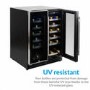 Refurbished electriQ 36 Bottle Freestanding Under Counter Wine Cooler Dual Zone 60cm Wide 82cm Tall - Stainless Steel