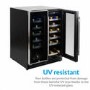 GRADE A2 - electriQ 36 Bottle Freestanding Under Counter Wine Cooler Dual Zone 60cm Wide 82cm Tall - Stainless Steel