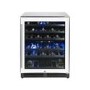 electriQ 51 Bottle Freestanding Under Counter Wine Cooler Dual Zone 60cm Wide 82cm Tall - Stainless Steel