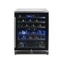 GRADE A2 - electriQ 51 Bottle Freestanding Under Counter Wine Cooler Full Dual Zone 60cm Wide 82cm Tall - Stainless Steel 