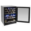 Refurbished electriQ 51 Bottle Freestanding Under Counter Wine Cooler Full Dual Zone 60cm Wide 82cm Tall - Stainless Steel