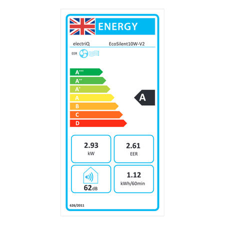 electriQ EcoSilent 10000 BTU Smart Portable Air Conditioner HEPA-Ready with DC Fan & Sleep Mode
