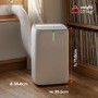 electriQ EcoSilent 12000 BTU Smart Portable Air Conditioner HEPA-Ready with Quiet DC Fan & Sleep Mode