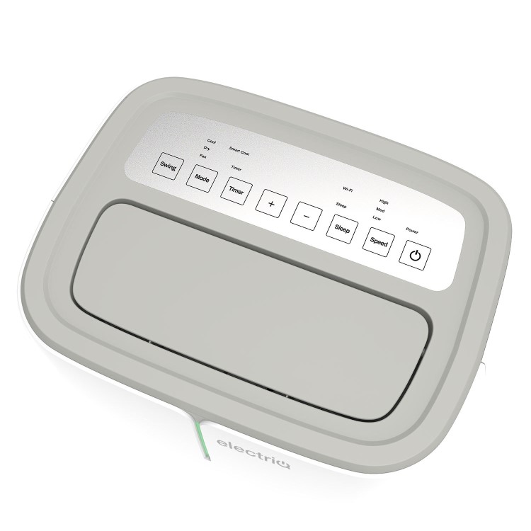 electriQ EcoSilent 14000 BTU Smart Portable Air Conditioner HEPA-Ready with DC Fan & Sleep Mode