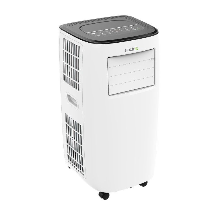 GRADE A1 - Dual plug EU+UK electriQ 8000 BTU Quiet Portable Air Conditioner - for rooms up to 20sqm